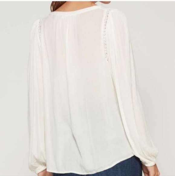 Gap Peasant Top Women's Size Large Crochet Lace - Picture 11 of 11